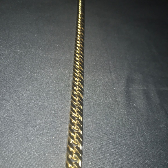 14k Gold Plated Stainless Steel Cuban Link Chain - Picture 2 of 4